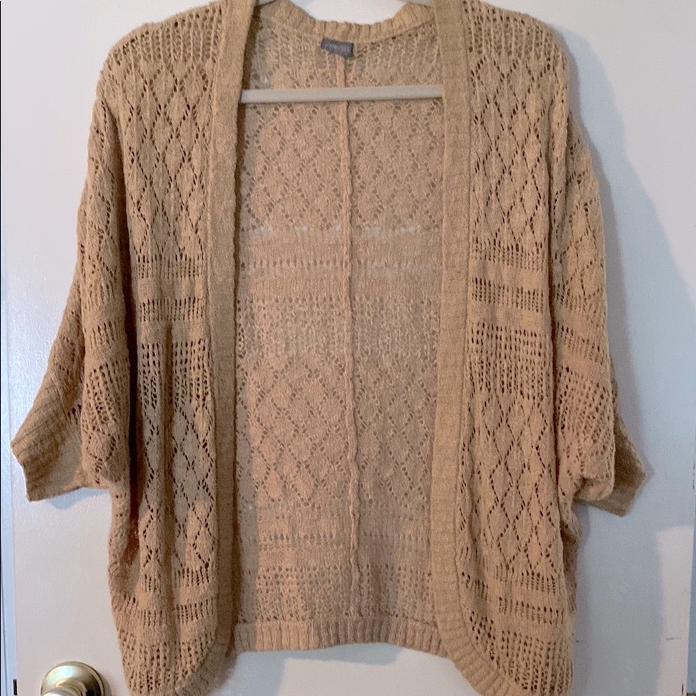 Esprit Tan Cable Knit Cardigan Sweater
